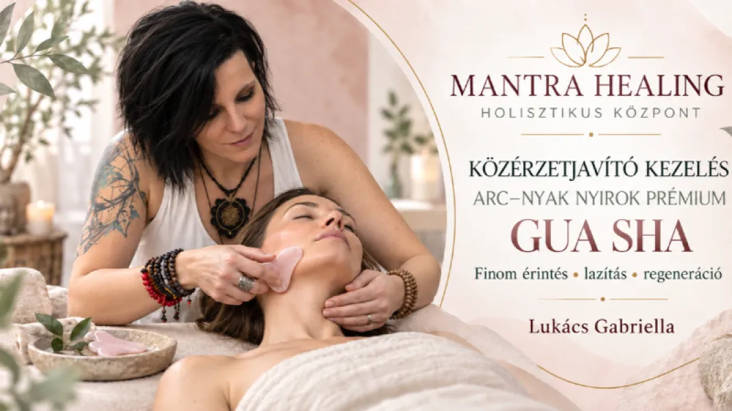 Közérzetjavító kezelés – Arc–nyak nyirok prémium (Gua sha)